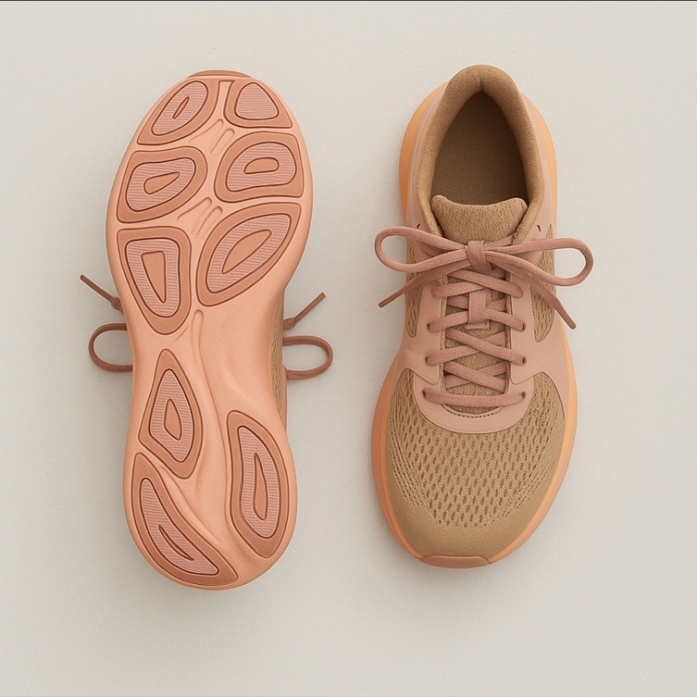 Lululemon Chargefeel Workout Low Sneakers Pink Beige Size 6 Running Training